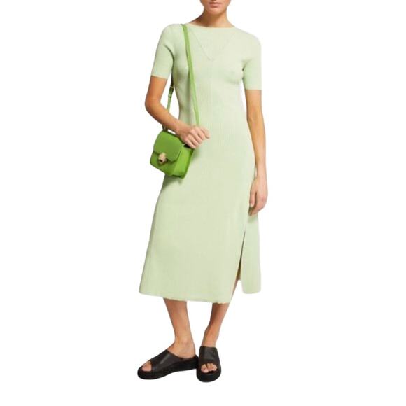 NWT! Maje Rib-Knitted Scoopback Midi Dress - X-Large (MSRP $475) - Picture 1 of 15